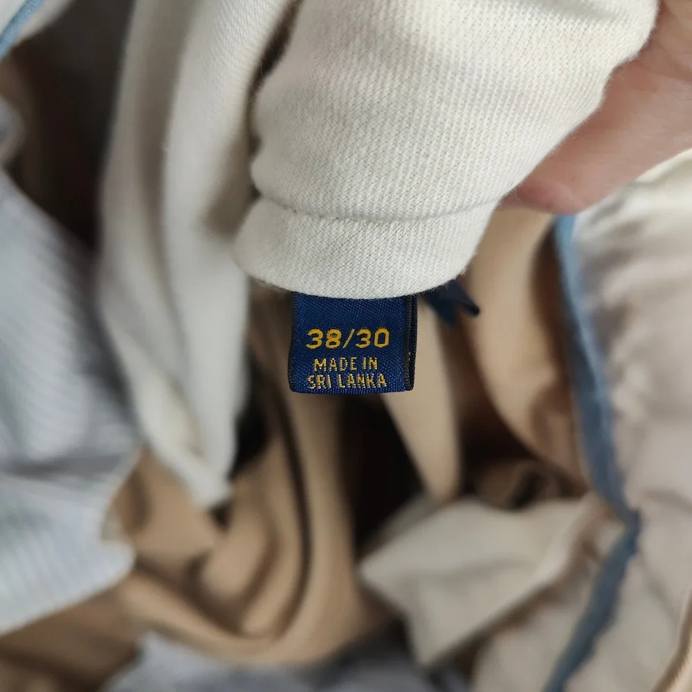 Vintage Polo Ralph Lauren Chino Pants Mens‎ 38x30 Khaki  Tan 100% Cotton Preppy